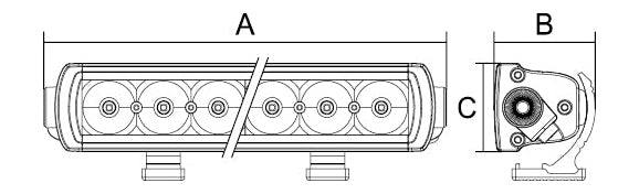 SR2 Single Row NEXT-GENERATION L.E.D. High Performance Low Range Driving Bar Lights ROADVISION