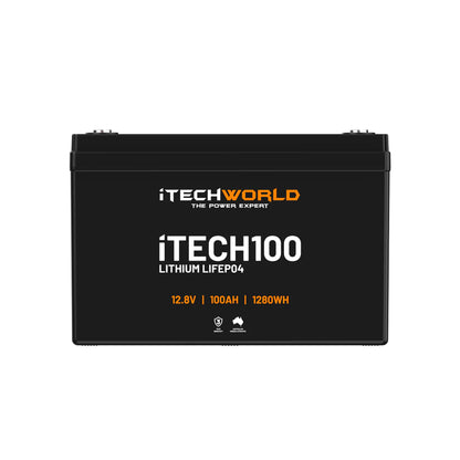 iTechworld iTECH100 Deep Cycle Lithium Battery LiFePO4 100Ah