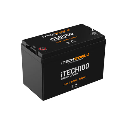 iTechworld iTECH100 Deep Cycle Lithium Battery LiFePO4 100Ah