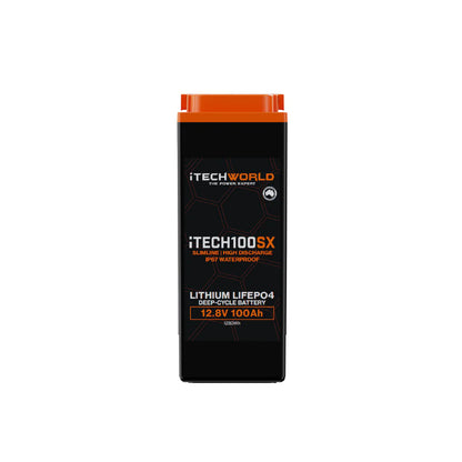 iTechworld iTECH100SX Lithium Deep Cycle Slim Battery LiFePO4 100Ah