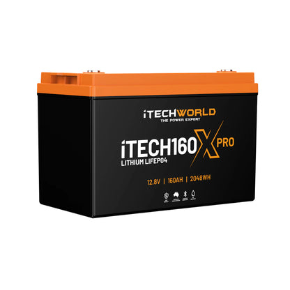 iTECH160X PRO 160Ah Lithium Deep Cycle Battery – Bluetooth Smart, IP67 Rated