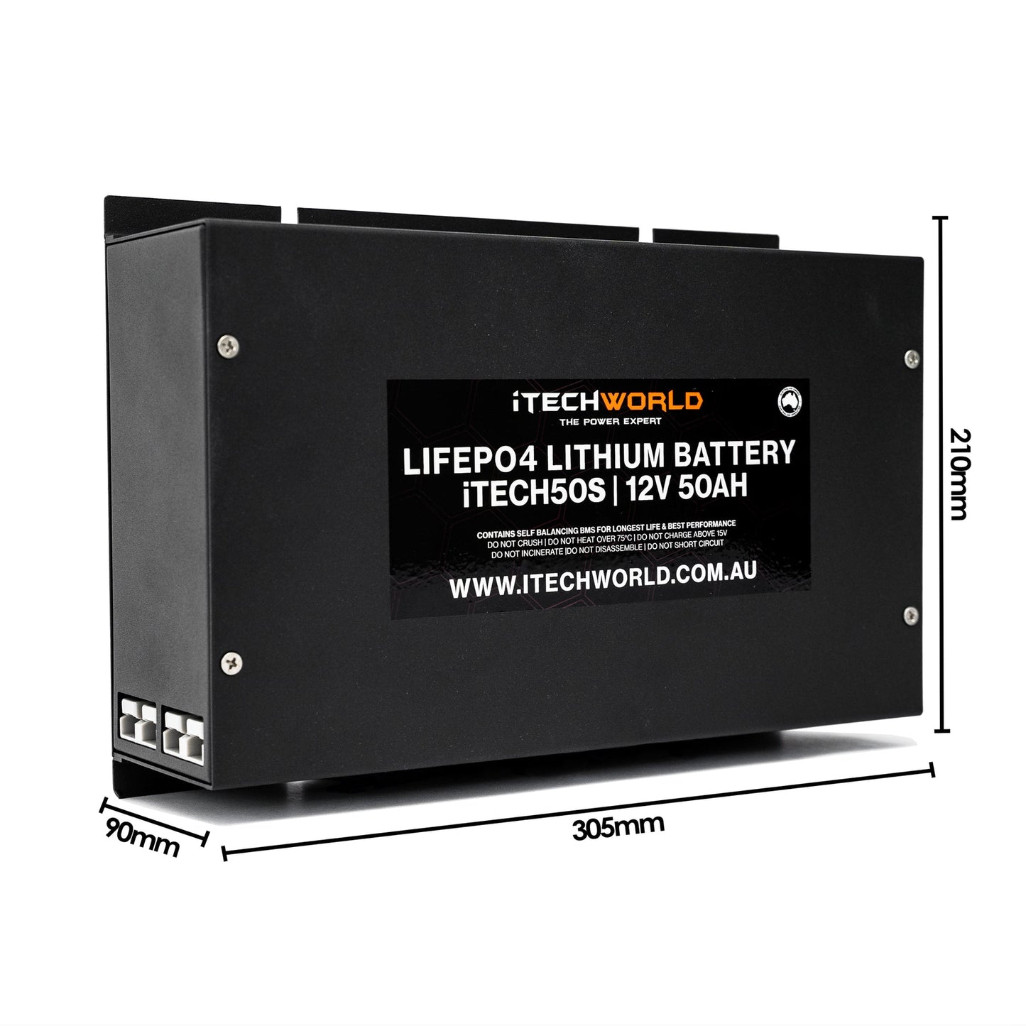 Itech50s 12V 50Ah Lithium Ion Slim Battery - Lifepo4 Deep Cycle