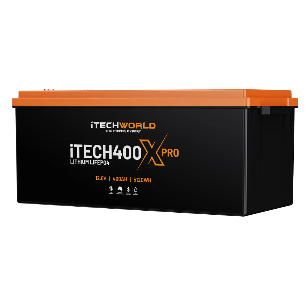 ITECH400X PRO (NEW 2025 MODEL) 400AH LITHIUM LIFEPO4 DEEP CYCLE BATTERY WITH BLUETOOTH