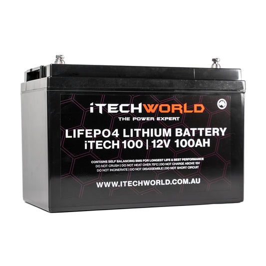 Itech100 12V 100Ah Lithium Battery Lifepo4 Deep Cycle