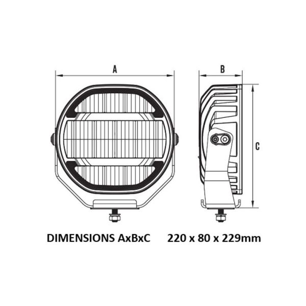 Roadvision Series 8" LED Driving Light - 180W Combo Beam