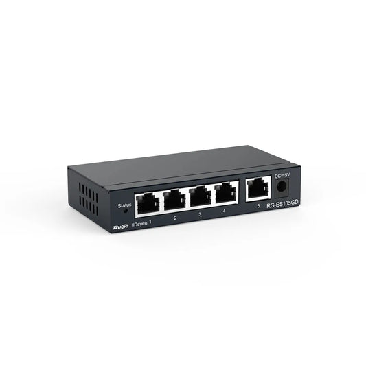 Ruijie RG-ES105GD 5-Port Gigabit Unmanaged Desktop Switch