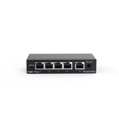 Ruijie RG-ES105GD 5-Port Gigabit Unmanaged Desktop Switch