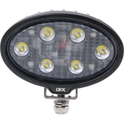OEX WORK LIGHT OVAL 6 LED 12V24V CISPR25 RATED - LLX08206