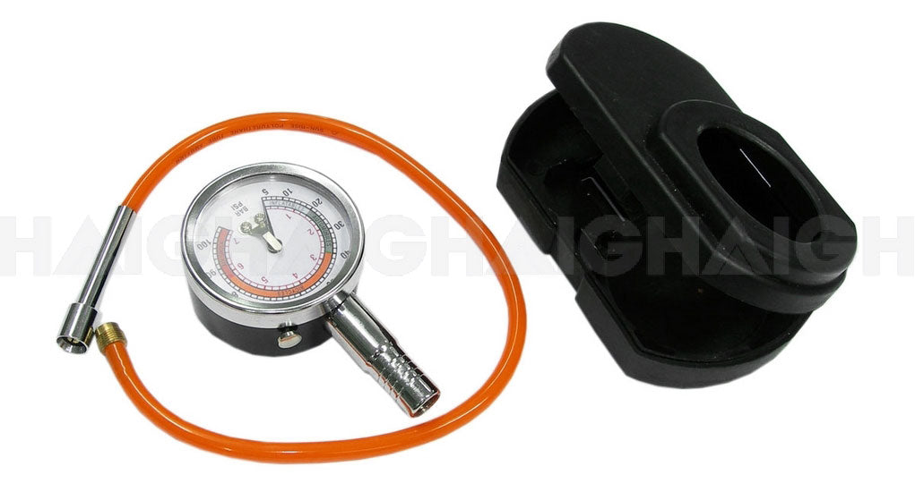 Dr Air dial tyre pressure gauge with extension hose 10-60 PSI TG4