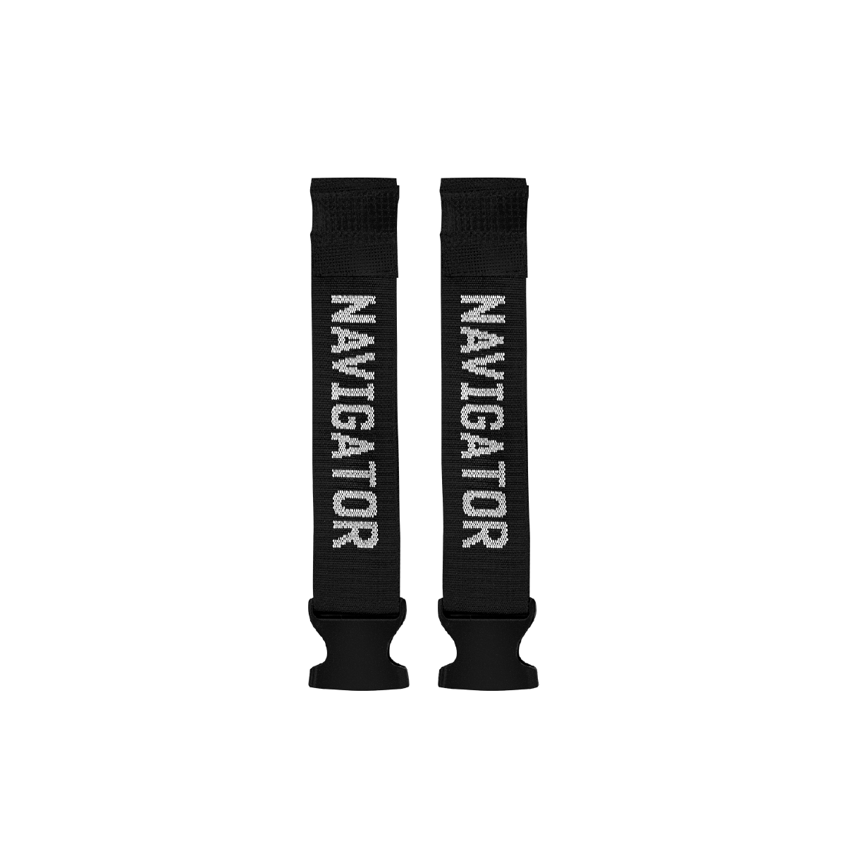 Navigator Adapter Straps pair with black webbing and metal buckles.