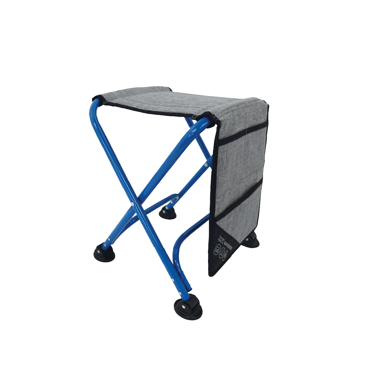 Navigator Nowhere Flip Stool in grey standing upright in seat mode.