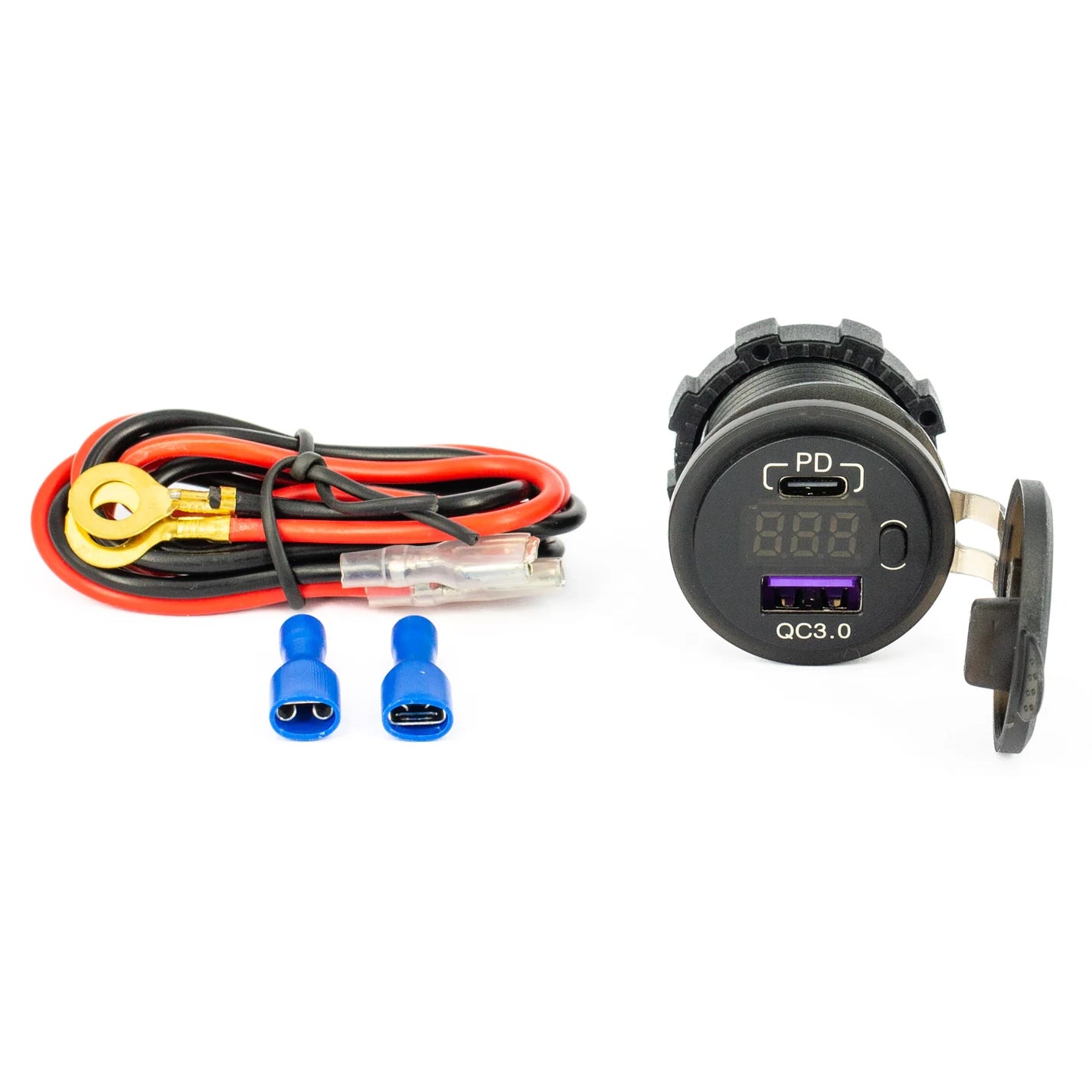  VES USB-C Car Charger w/ Voltmeter | PD3.0 + QC3.0 | Smart IC & Safety Fuse