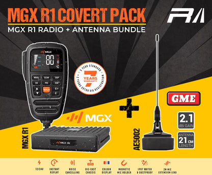 MGX R1 IP67 REMOTE MIC 12/24V UHF/LMR HYBRID CB IN-VEHICLE RADIO