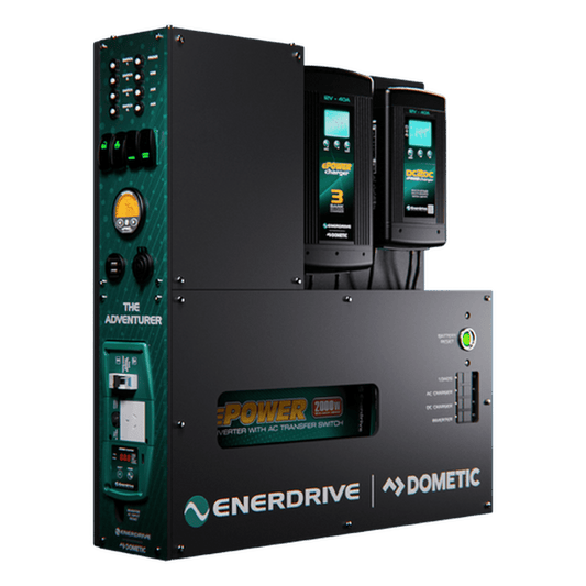 Enerdrive 4WD Canopy Adventurer System with 40A DC2DC, 40A AC Charger & 2000W Inverter (AC Transfer), With Lithium Battery