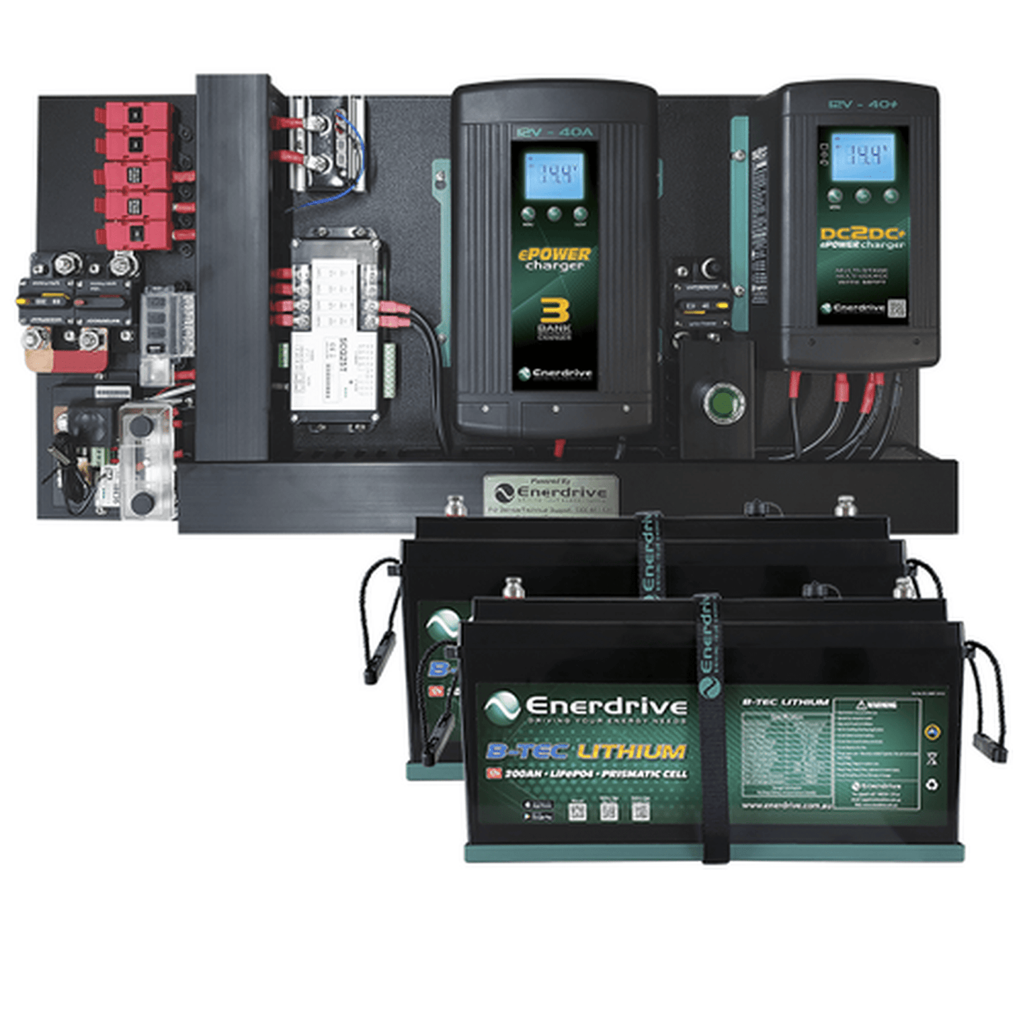 Enerdrive eSYSTEM-G 40A AC / DC, Simarine Battery Monitor