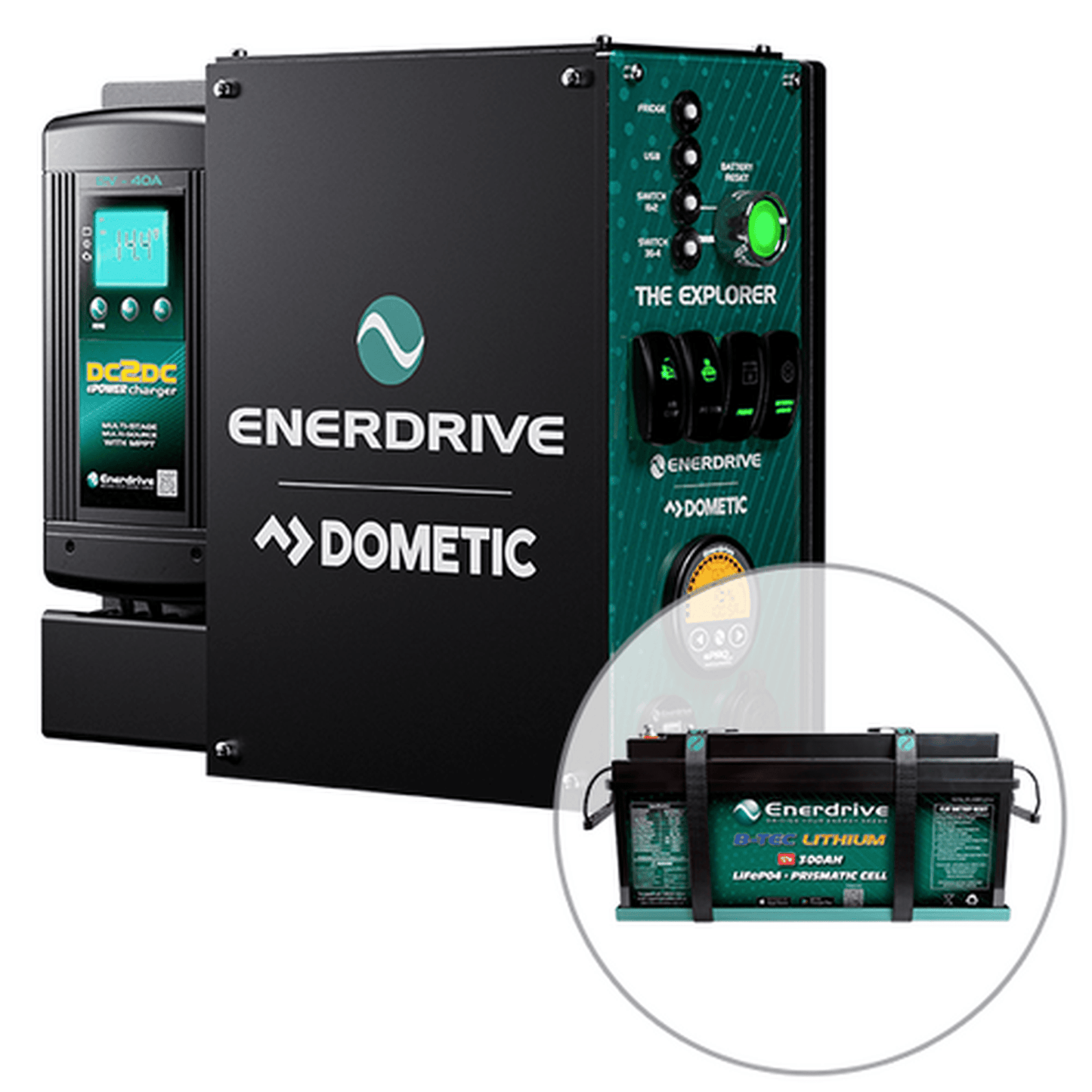 Enerdrive 4WD Canopy Explorer System with 40A DC2DC Charger, With Lithium Battery