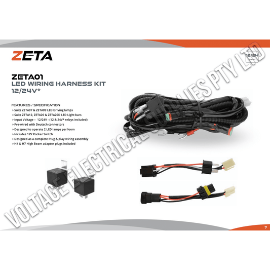 Zeta Wiring Kit - Generic Wiring Kit - 12V/24V